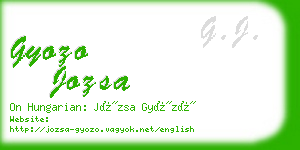 gyozo jozsa business card