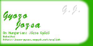gyozo jozsa business card